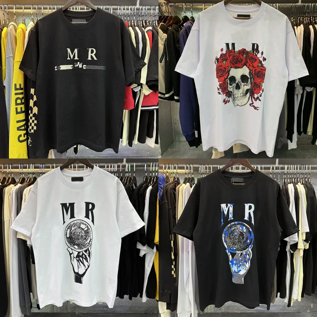 T Shirt Tshirt Gömlek Tasarımcısı T Shirt Lüks Marka En İyi Sürüm% 100 Saf 230g Pamuk Malzeme Tam Etiketler Beden Beden Toptan 2 Parça İndirim