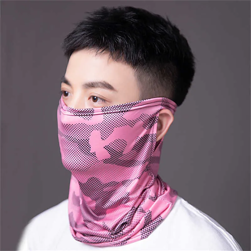 Cyclisme Casquettes Masques Été Respirant Cool Bandana Ski Équitation Pêche Sports Demi Masque Hommes Femmes Randonnée Chasse Équitation Course Écharpe J230422