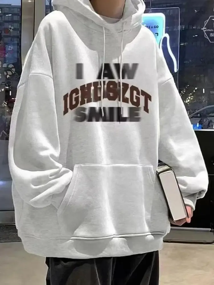 Sweats à capuche pour hommes Sweatshirts Sweat à capuche Homme Lettre Imprimer Coréen Haute Qualité Vêtements Lâche Automne Et Hiver Tendance Loisirs Harajuku Pull 231124