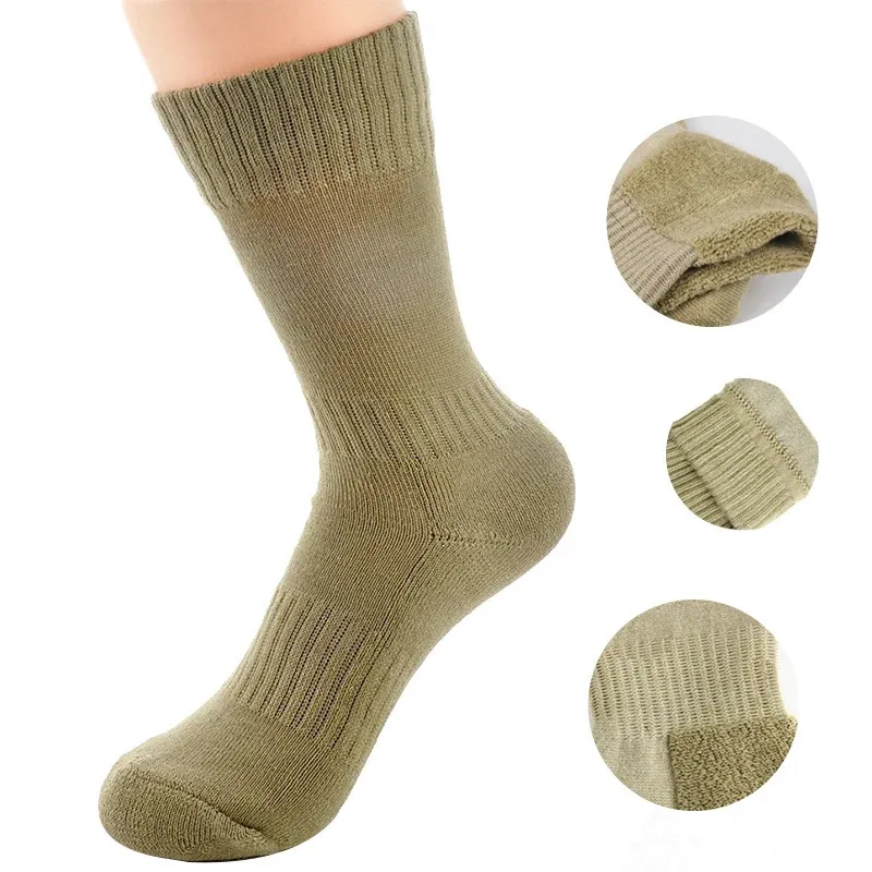 Sports Socks Military Socks Men Army Train Socks Moisture Wicking Mid Calf Thermal Work Boot Sports vandring Trekking Socks 5 Par/Pack 231124