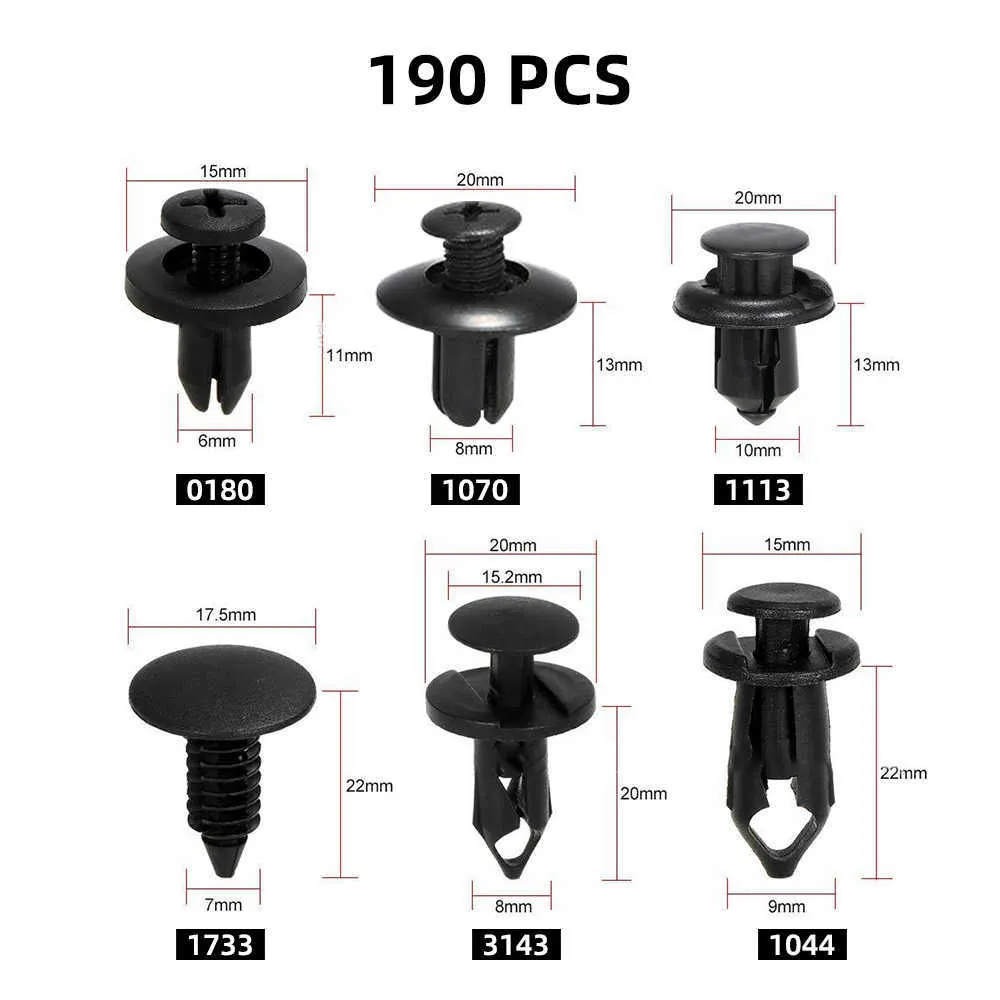 Car Retainer Clip Door Clips Fastener Push Trim Plastic Clips Pin Rivet Bumper - Foto 4