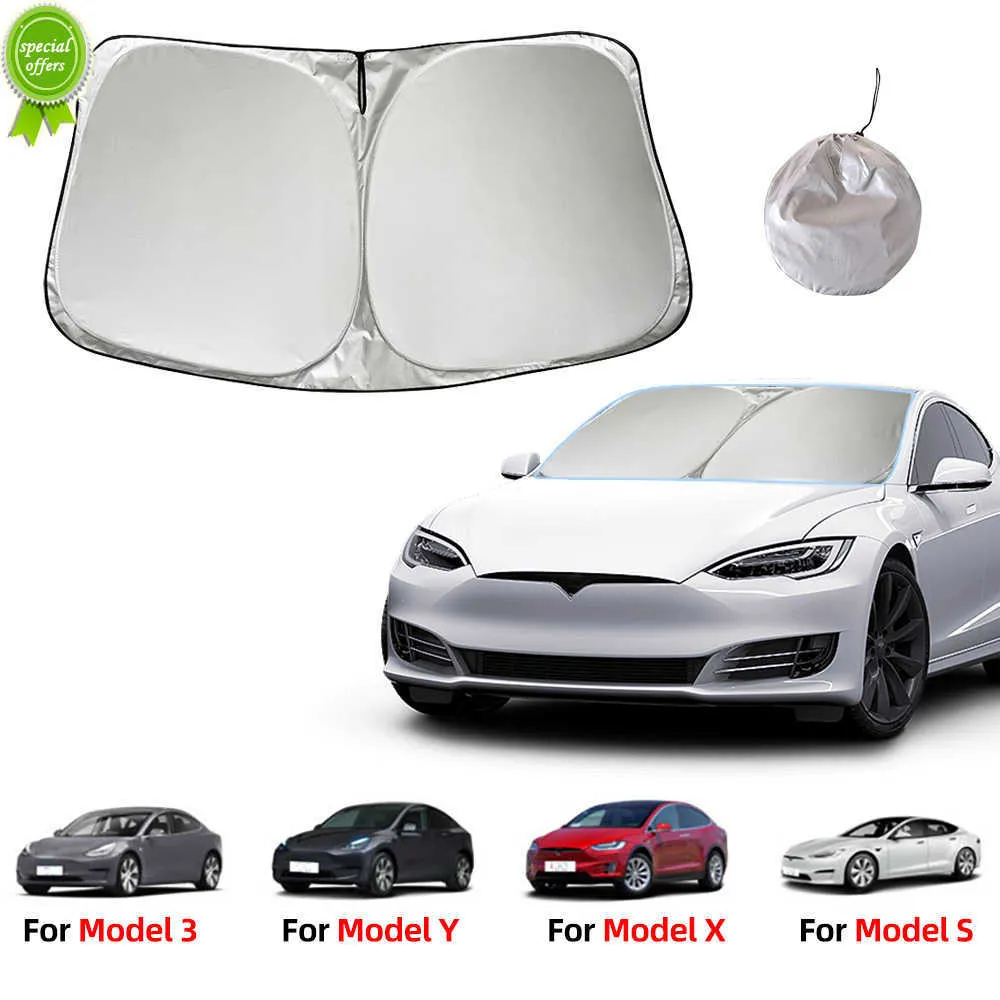 Car Windshield Sun Shade Covers for Front Window Sunscreen Protector Parasol for Tesla Model 3 Y Sunshade Accessories