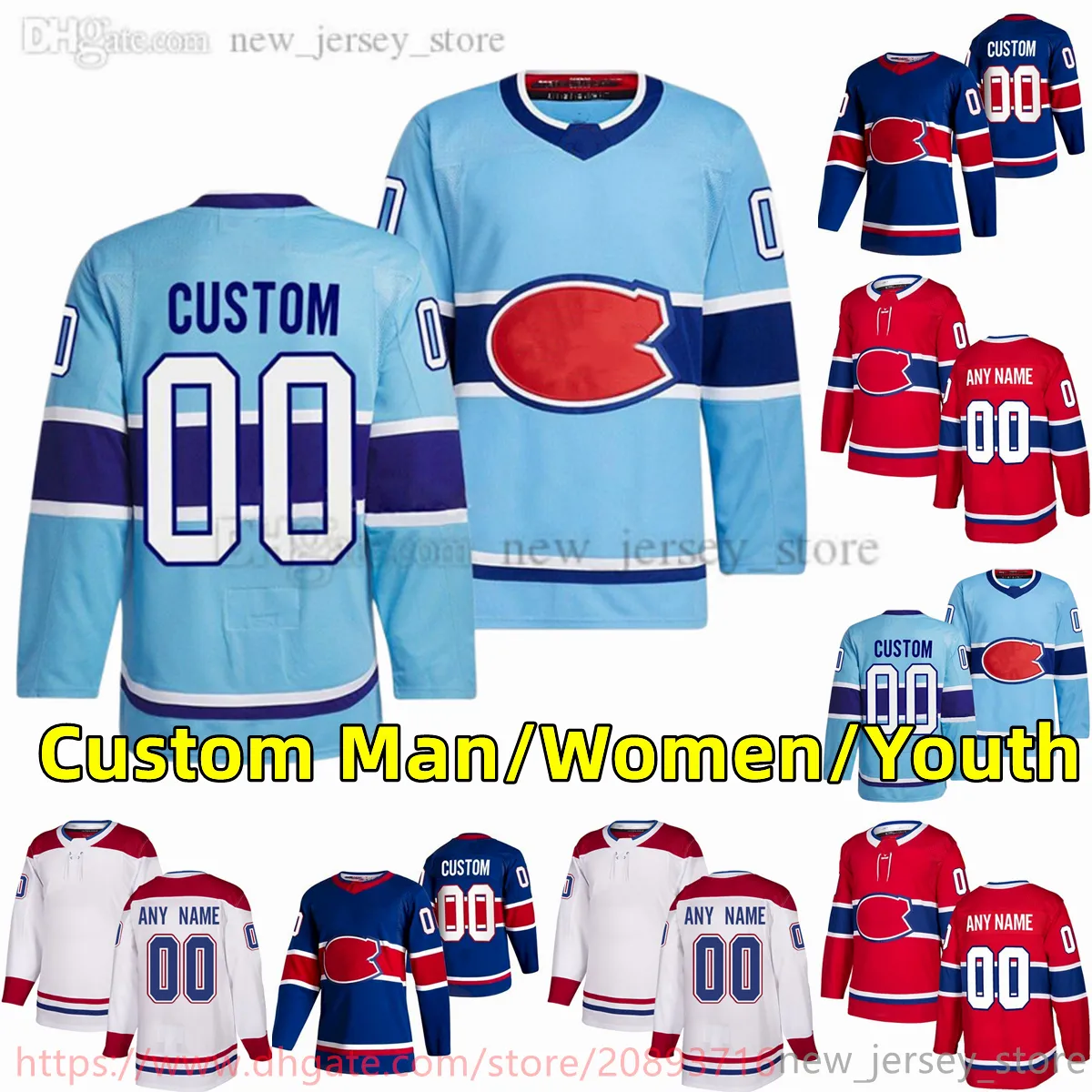 personalizzato S-6XL Movie College Hockey Indossa Jersey Ricamo 22 ColeCaufield 20 JurajSlafkovsky 14 NickSuzuki 77 KirbyDach 11 BrendanGallagher 31 CareyPrice Maglie