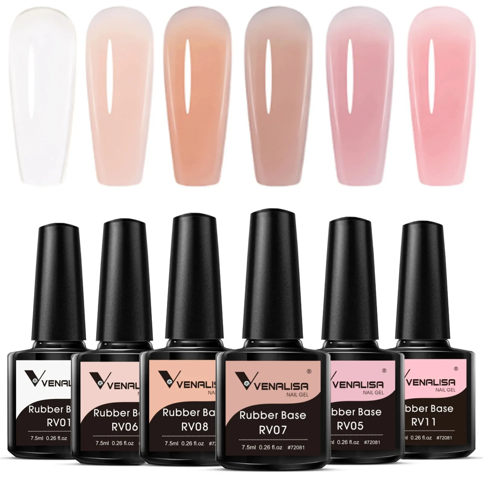 Nagelgel 7,5 ml 6/12 st/set Venalisagel nagellack set kit sommar neon uv led nagelkonst gel gelé semi permanent gummibas lack gel 231124