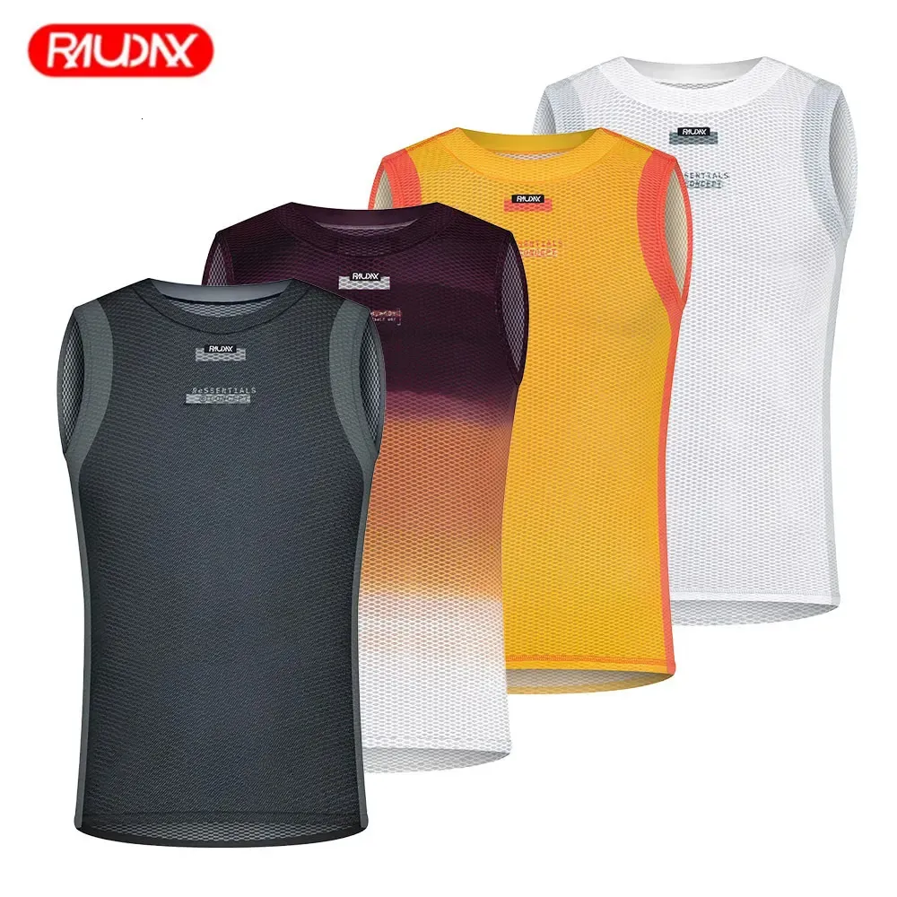 Chemises de cyclisme Tops RX Mesh sans manches cyclisme course Jersey couche de base Sport gilet VTT vélo de route vélo vêtements de cyclisme Jersey sous-vêtements 4 couleur 231124