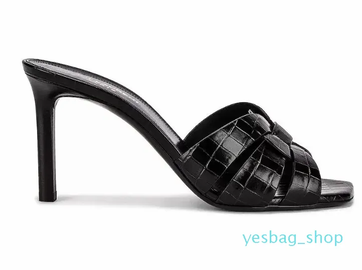Avec boîte femmes pantoufles sandales chaussures de luxe chaussures de créateur hommage en cuir véritable