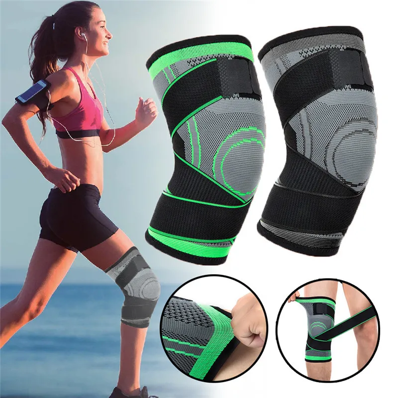 Genouillères sport unisexe genouillères Compression soulagement des articulations arthrite course Fitness bandage élastique genou basket volley coussinets