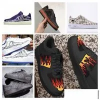 Sneakers Fashion Forces Low Mens Sandals Casual Shoes Airs High 1 One Triple White Black Wheat Utility Shadow 1S Classic 07 Af1Airfo Dhv5E