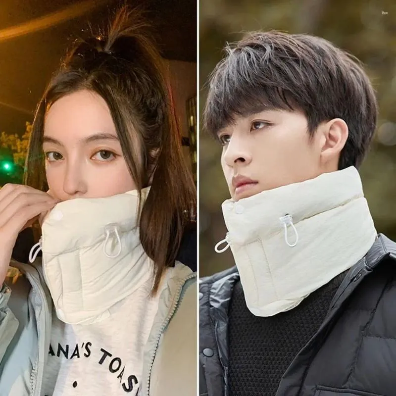 Bandanas Down Cotton Scarf Fashion Windproof Cold-proof Riding Ski Scarves Thicken Unisex Neckerchief Outdoor Sports