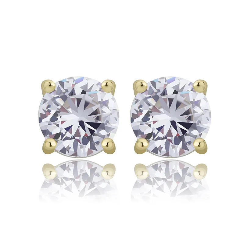 F/VS .25 - 1.50 CTW Laboratuar Grown Diamond Studs Küpe 14K Beyaz Altın Küpe