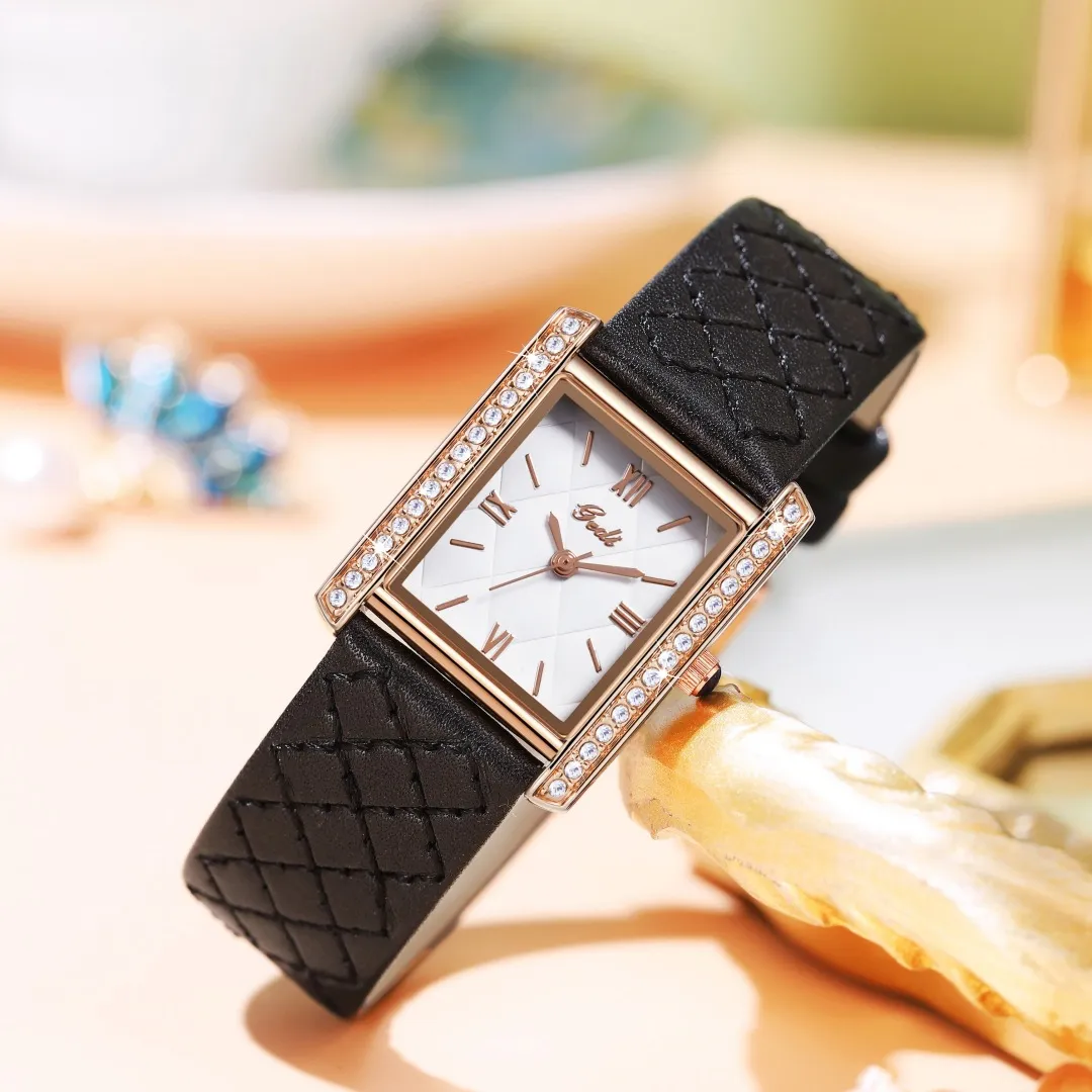 Light Luxury Diamond Grain Square Plate Womens Quartz Watch With Retro Tempered Style And Waterproof Design From Zhangdaren watches 51.82 DHgate.Com