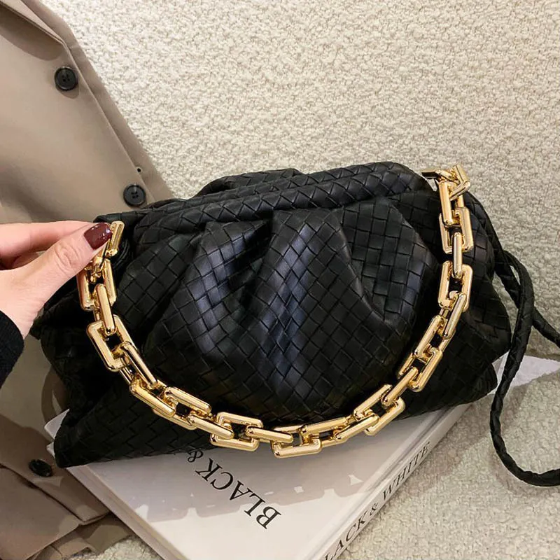 Bolsos de noche SWDF, bolso de mano de marca de lujo para mujer, bolso de cuero Pu a la moda, cadena gruesa, hombro, bandolera de moda para mujer, 2023, monedero 230424