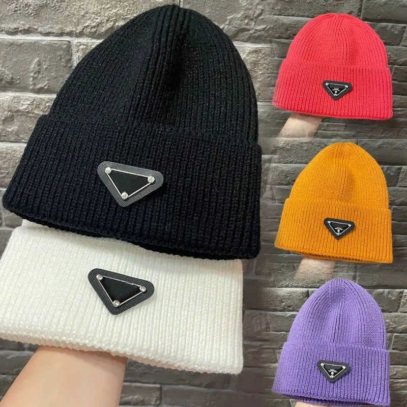 kvinna stickad hatt designer beanie prd hatt mössa mens höst vinter möss