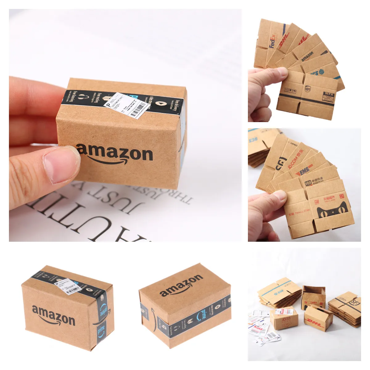 Doll Accessories Mini Carton Express Box 1 12 house Miniature Decor Toy House Furniture 230424