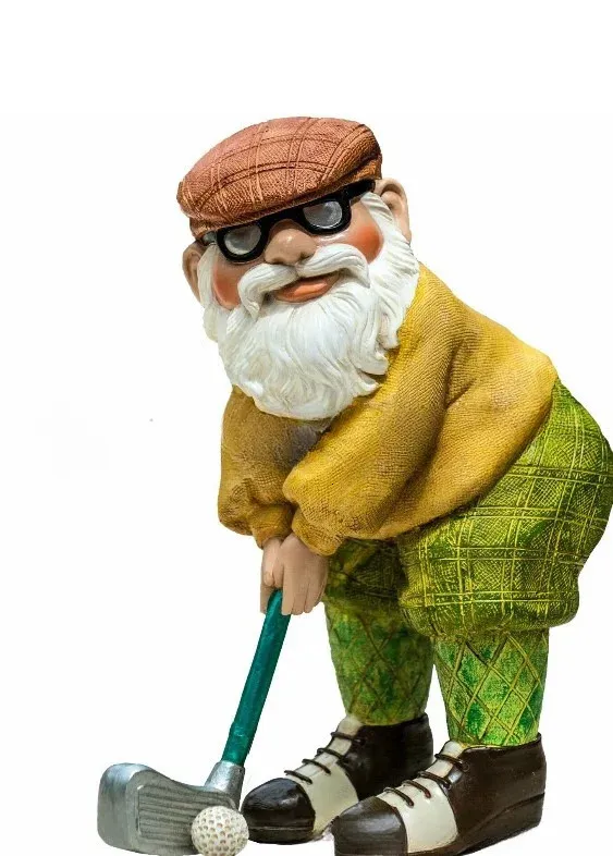 Christmas Decorations Resin Outdoor Gnome Ornaments Golf Dwarf Decors For Garden Patio Golf Gnome Statue Resin Crafts 231124