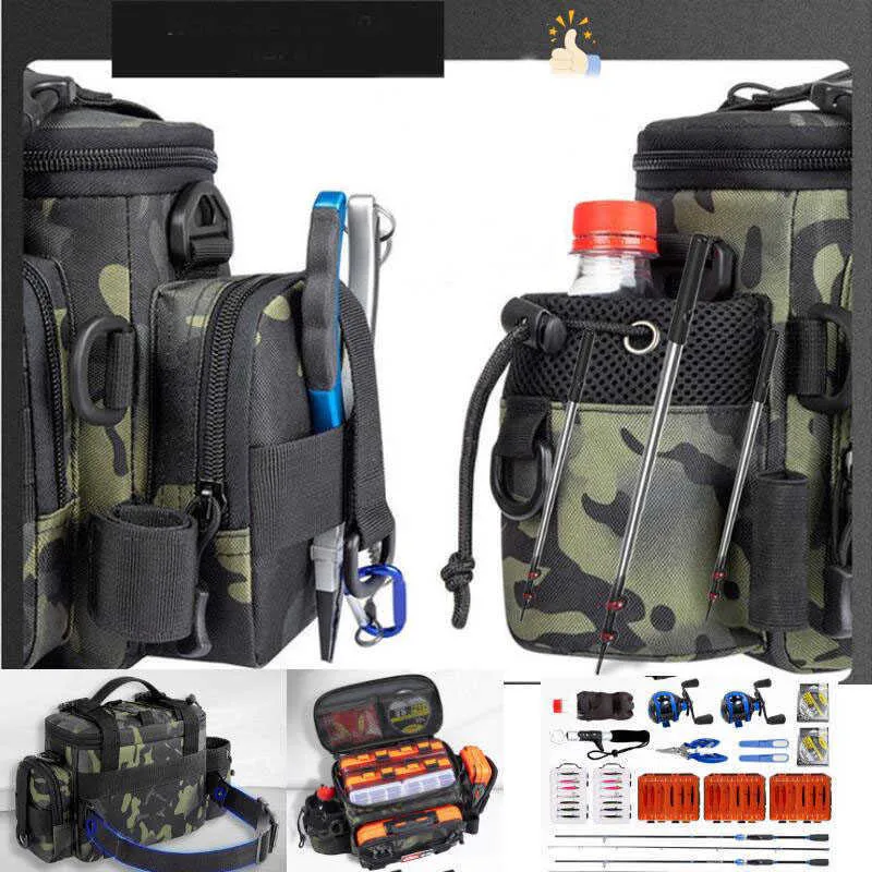 Waterproof Multifunction Fishing Tackle Bag With Lures Gear