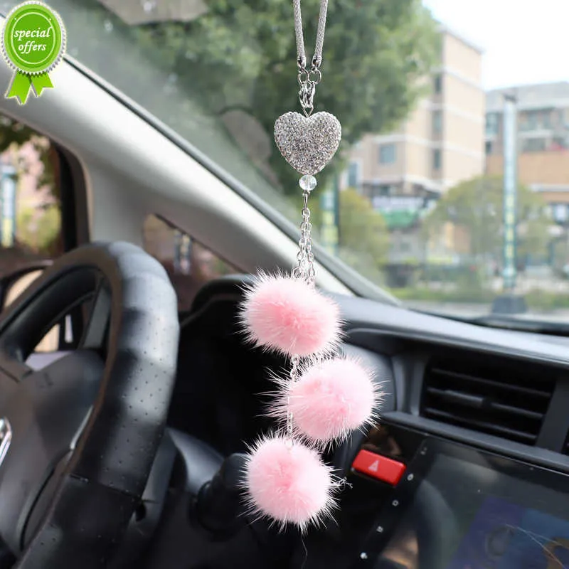 Fashion Car View Mirror Hanging Pendant Auto Home Decor Lucky Vehicle Ornament Mini Car Accessory Interior Hanging for Girls