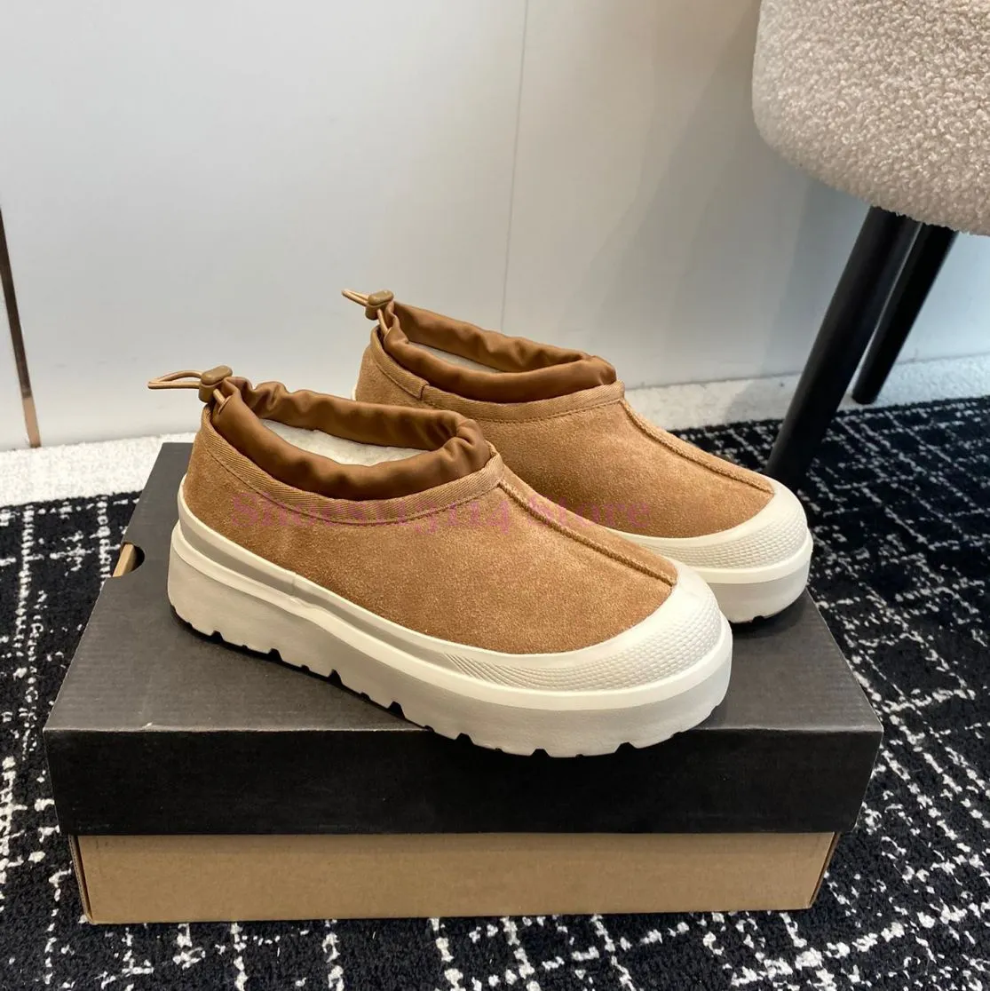 Avustralya Ugglie Snow Boots Uggliss Brown Maillard Stil Uggslis Tasman Platform Boot Erkek Kadın Ayak Bileği Yün Ayakkabı Sıradan koyun derisi deri süet patik eğitmenleri