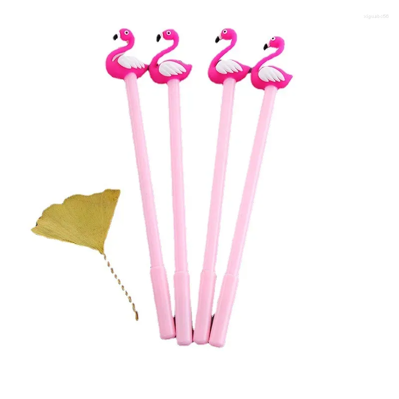 Stuks Groothandel Creatieve Cartoon Flamingo Neutrale Pen 0,5 mm Zwarte Student Briefpapier Prijs Cadeau Kerst