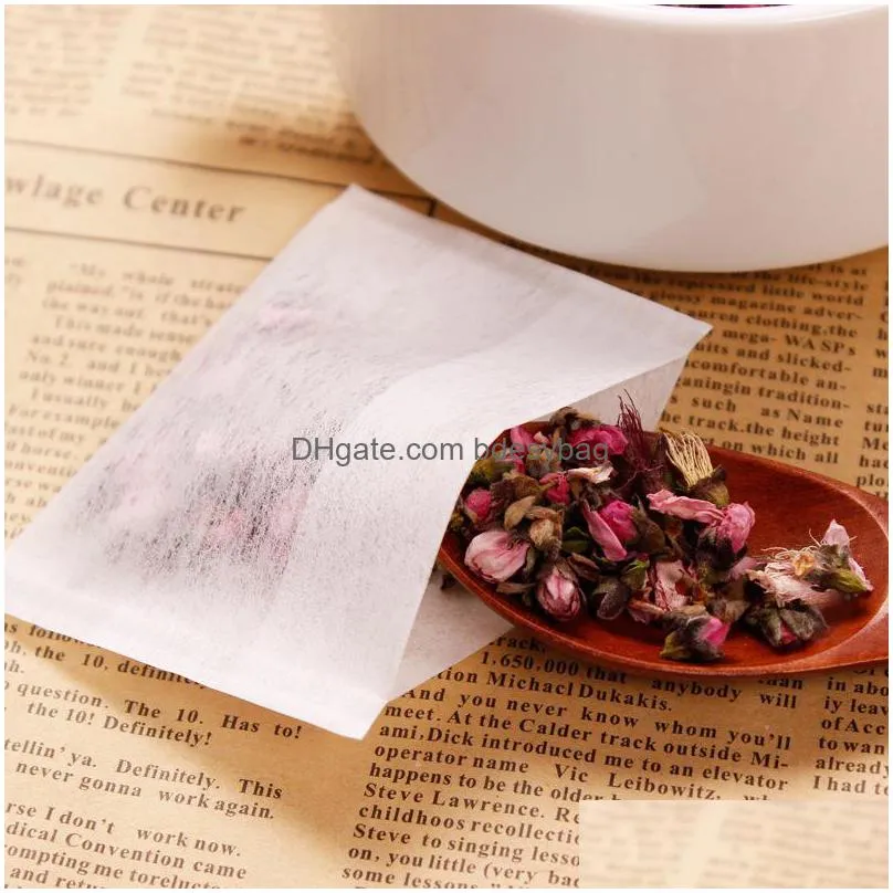 empty paper tea bags heat seal filter paper herb loose disposable tea bags tea infuser strainer 7x10cm lx4670