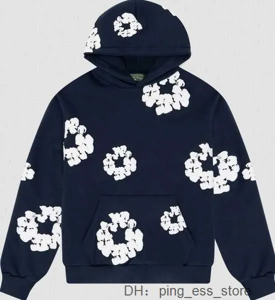 Sweatshirts Black Denim Tears the Cotton Wreath Sweatshirt Unisex Oversized Design Hoody Fashion Hip Hooded flower spider hoodie jogger fashion
