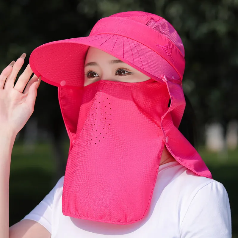 Viseras Sombrero para el sol Mujer Verano Mujer Sombreros de sombrilla a  prueba de rayos UV para la cara al aire libre Mascarilla Gorra a prueba de