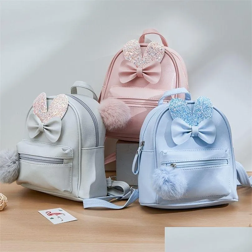 Rucksäcke Kinder Mini Rucksack Geldbörse Niedliche Schleife Schultaschen Für Kinder Mädchen Baby Rucksäcke Mochilas 220519 Drop Lieferung Baby, Kinder Ma Dh1Ux