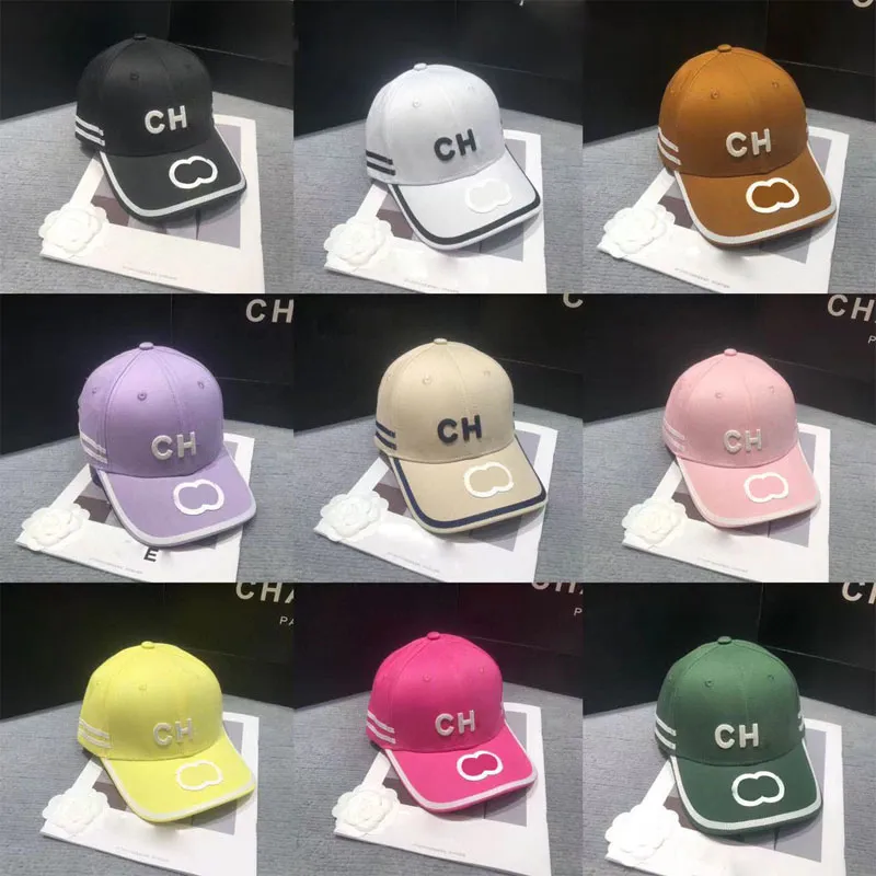 Couple Bonbons Couleur Designer Casquette De Baseball D'été En Plein Air Vacances Sports De Mode Lettre Broderie 9 Couleurs casquette