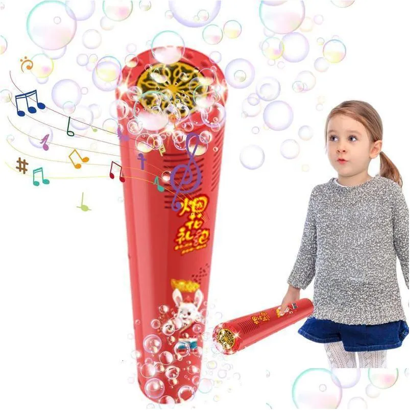 Giochi di novità Giochi di novità Fuochi d'artificio Bubble Maker 12 fori Anno Matic Hine per bambini Bolle elettriche Matrimoni per feste all'aperto Drop Deliv Dhhxc