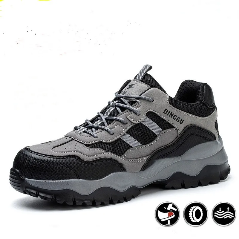 İş Güvenliği Ayakkabı Anti-Smashing Çelik Toe Ponks Poncting Ponction Hafif Nefes Alabilir Sneakers Tasarımcı Ayakkabıları Erkek Kadınlar Yürüyüş Ayakkabı Boyutu 35-46 Fabrika No. 793