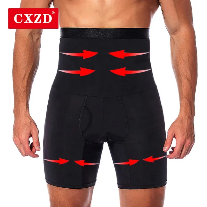 Waist Tummy Shaper CXZD Men Tummy Control Shorts Body Shaper Compression High Waist Trainer Belly Tummy Control Slimming Shapewear Boxer Underwear 231124