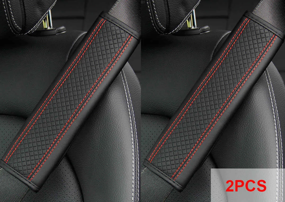 Universal Car Seat Shoulder Strap Pad Cover Safety Belt Protector Interior  Seatbelt Cover For Adults Kids For BMW Accessories Black 2pcs