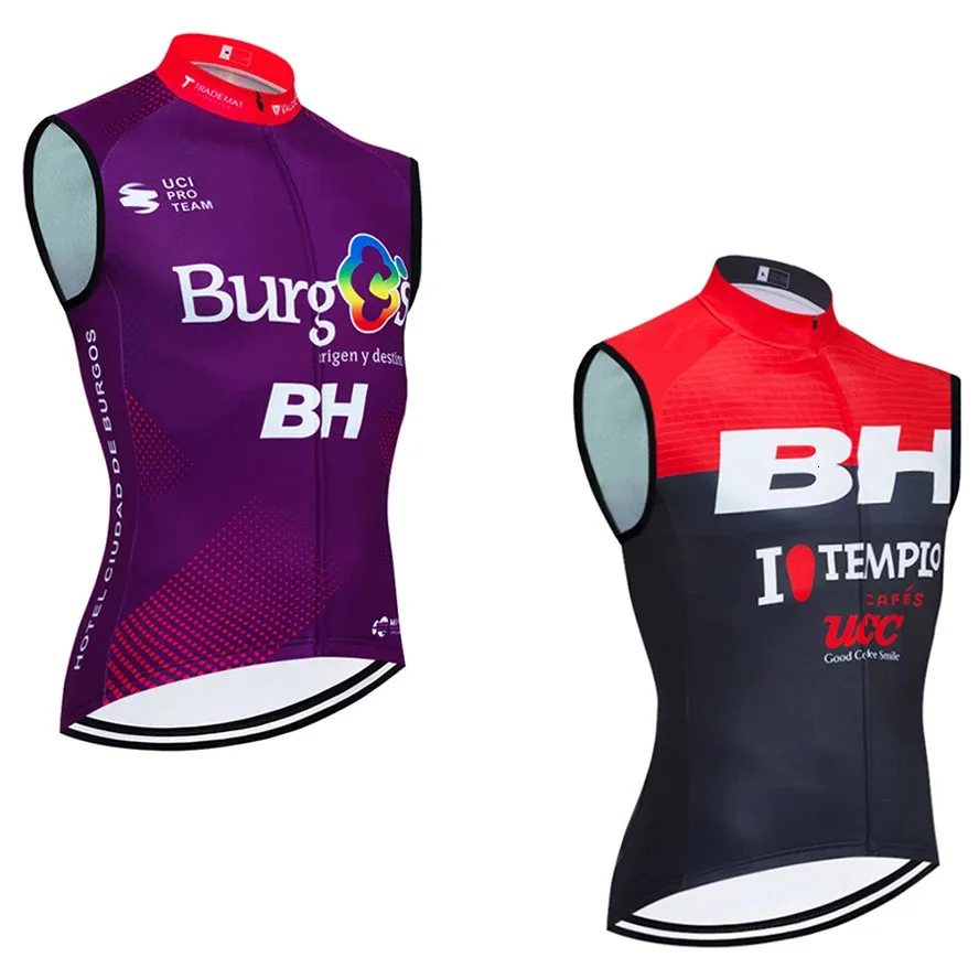 قمصان ركوب الدراجات 2024 BH Team Cycling Jersey Slyveless Men Bike Stest Maillot Ropa Ciclismo Pro Bicycle Gilet Clothing 231124