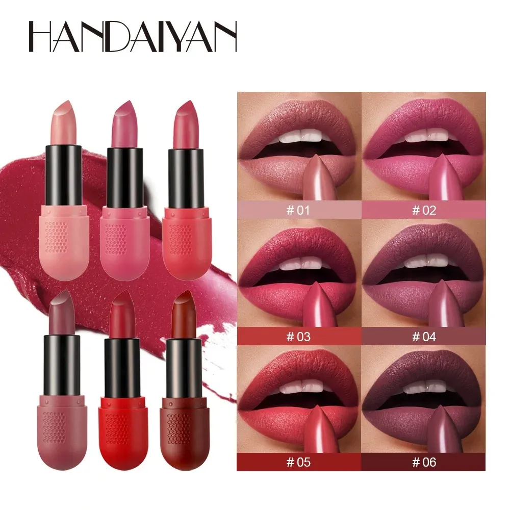Handaiyan Lipstick Kit Sexy Long Lasting Liquid Lipstick Glaze Set Nonstick Cup Waterproof beauty Makeup for Women Maquiagem