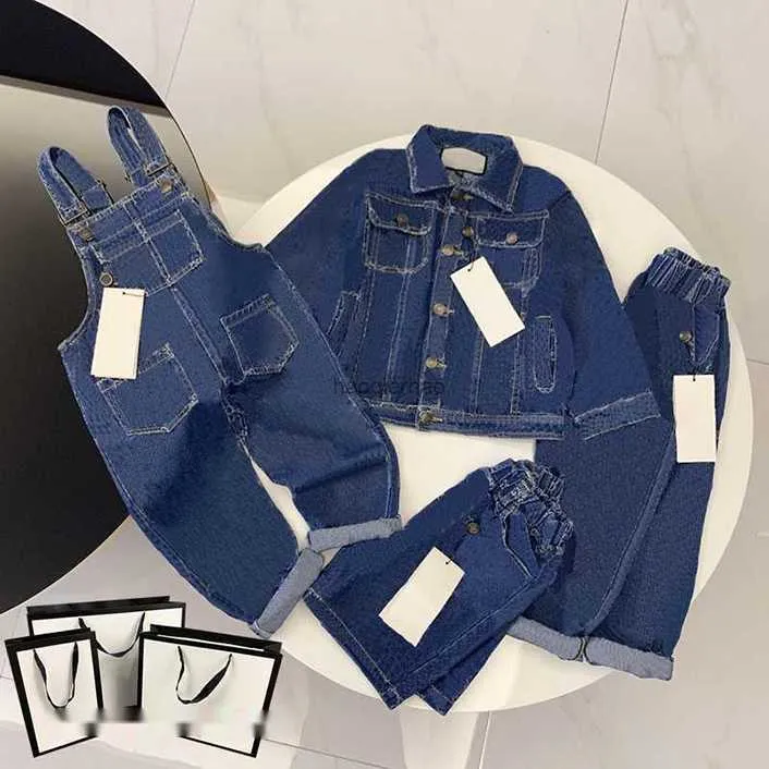 Completi di abbigliamento per bambini Ragazza Ragazzo Giacca di jeans Capispalla Jeans Cappotto Moda Tuta classica Pantaloncini Pantaloni per bambini Giacca 4 Stili Abiti per bambini