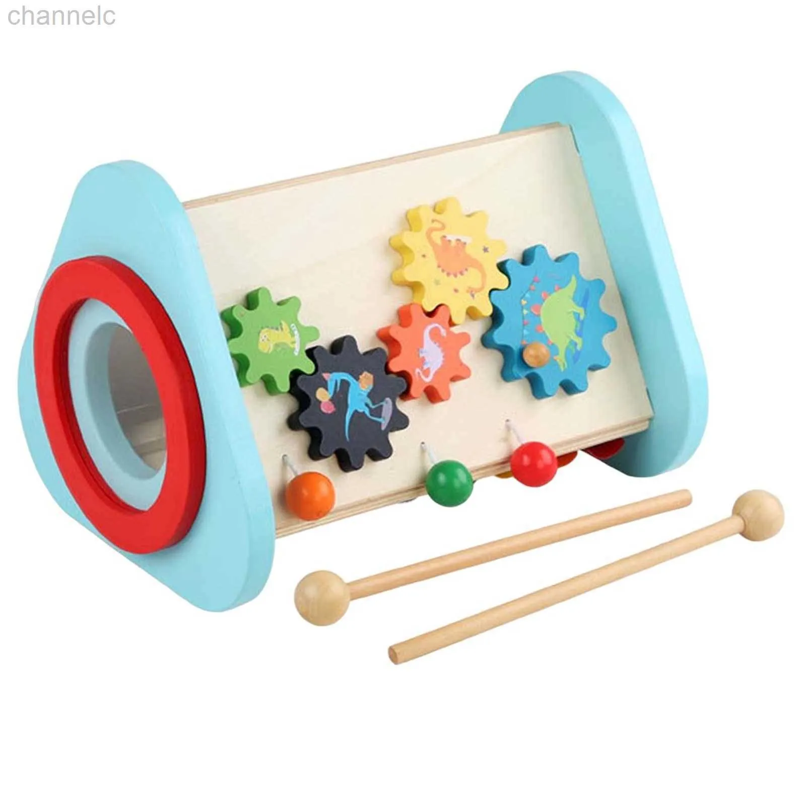 Drums percussie 5 in 1 instrumenten speelgoed met 2 hamers babymusical voor kinderen