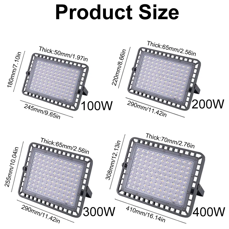 Projecteur led de chantier 100W 150W 200W 300W 400W high power