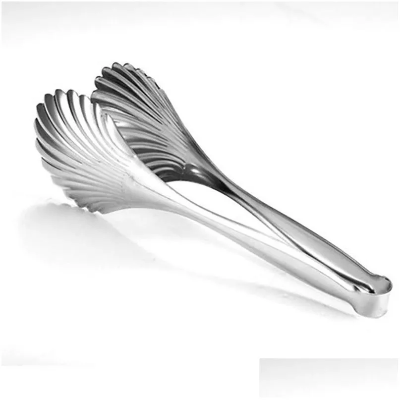 Altri utensili da cucina Pinza per alimenti Pinza in acciaio inossidabile Versatile a forma di conchiglia Pane Cottura Clip Morsetto Griglia per insalata Lx3994 Drop Delivery Dhgdu