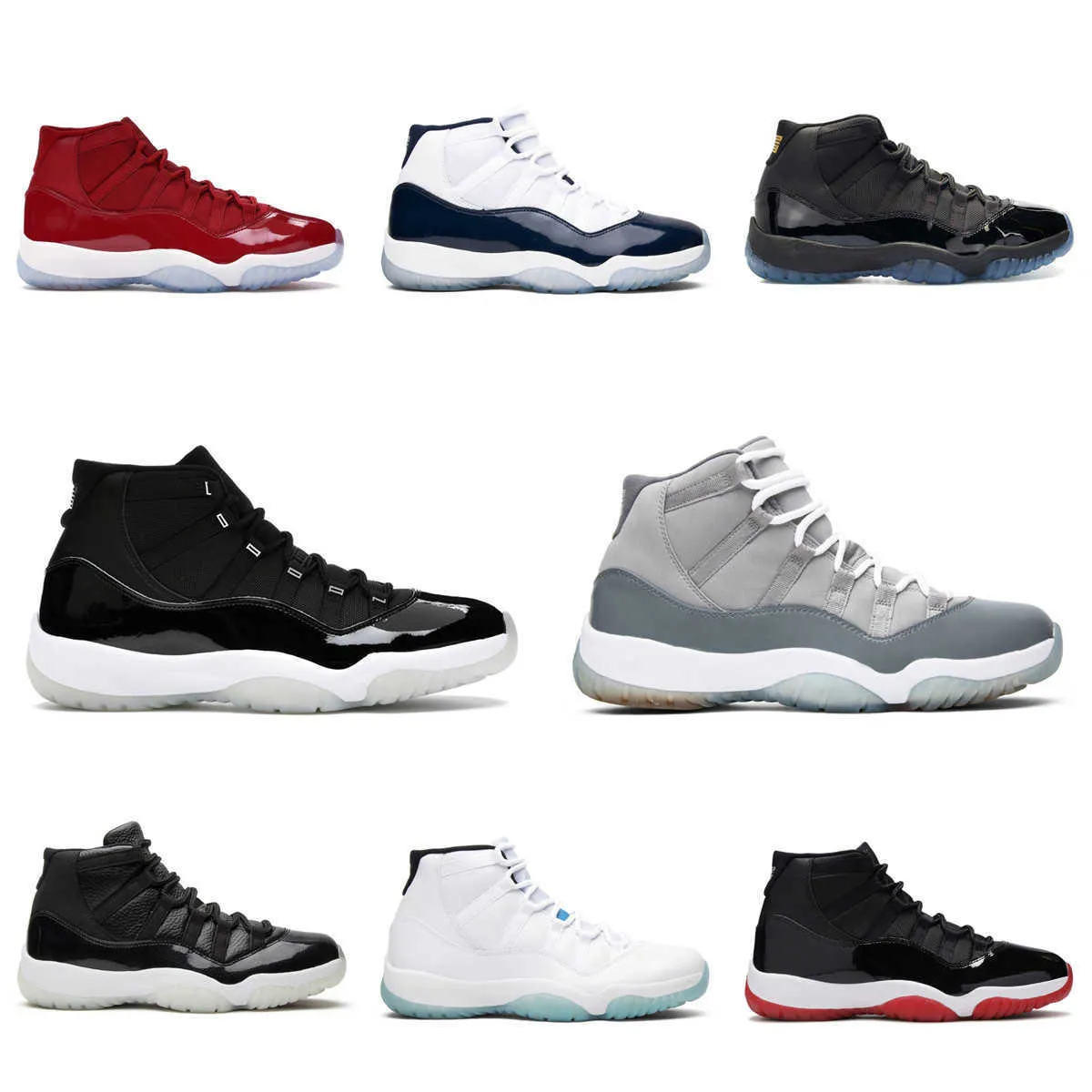 Buty do koszykówki UNC 11 11s Wyhodowane legenda Gamma University Blue Dark Concord Low Space Jam Cool Grey Anniversary Cherry Jubilee 25. zwycięstwo jak 96 82 Citrus Mens Snea