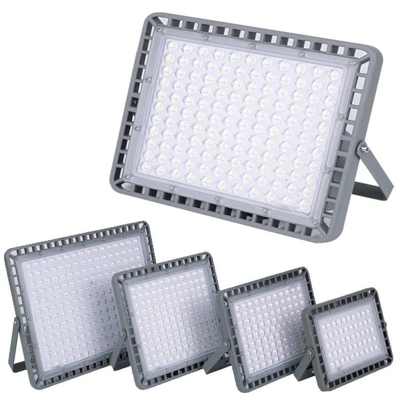 Proiettori LED Ultrasottili 400W 300W 200W 100W 150Lm/W Ra80 Faretto AC85-265V Proiettori per Esterni Giardini crestech