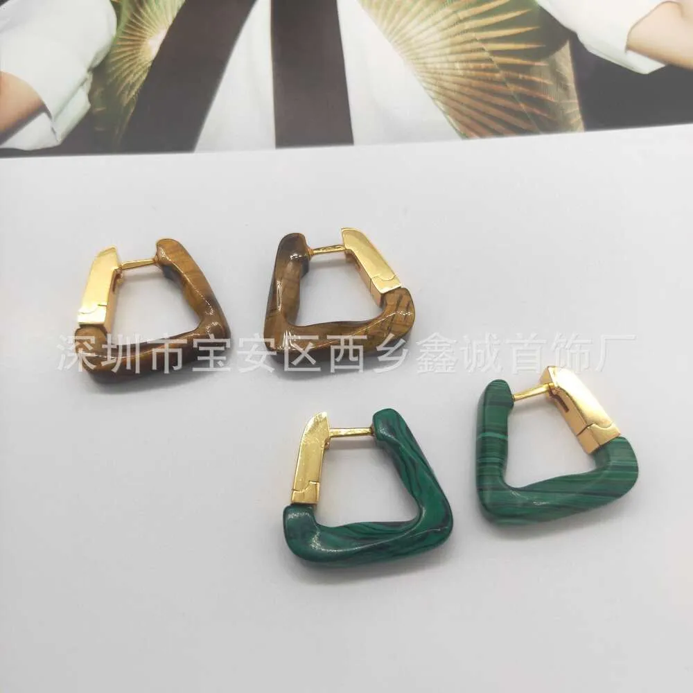 مجوهرات Bottegaly Venettaly Earrings Triangle أقراط الأزياء المعنى Lazuli Tiger Eye Earrings for Women