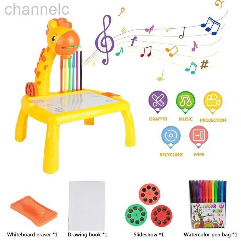 Drawing Projector Table for Kids, Trace and Draw Projector Toy with Light &  Music, Child Smart Projector Sketcher Desk, Learning Projection Painting