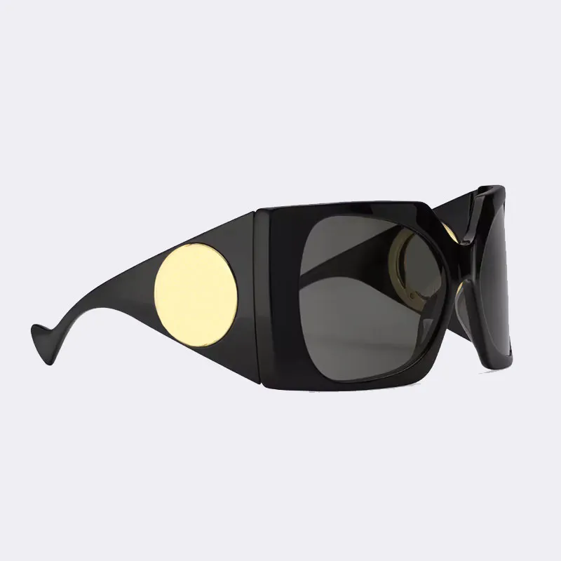 Sacoche Sonnenbrille für Damen Chunky Plate 1254 Designer Sonnenbrille Oversized Herrenbrille Sacoche Trapstar Originalverpackung