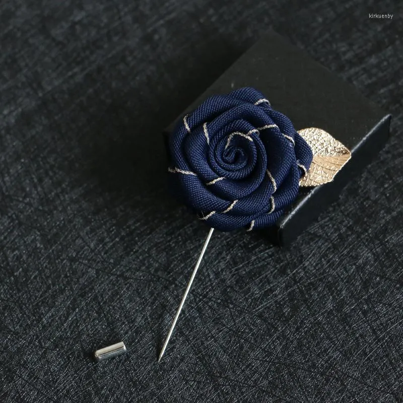 Broches elegantes para hombre, broche de alfiler de solapa para cuello romántico, hecho a mano, para mujer, novio, traje de boda, accesorios de ramillete de flores rosas para fiesta