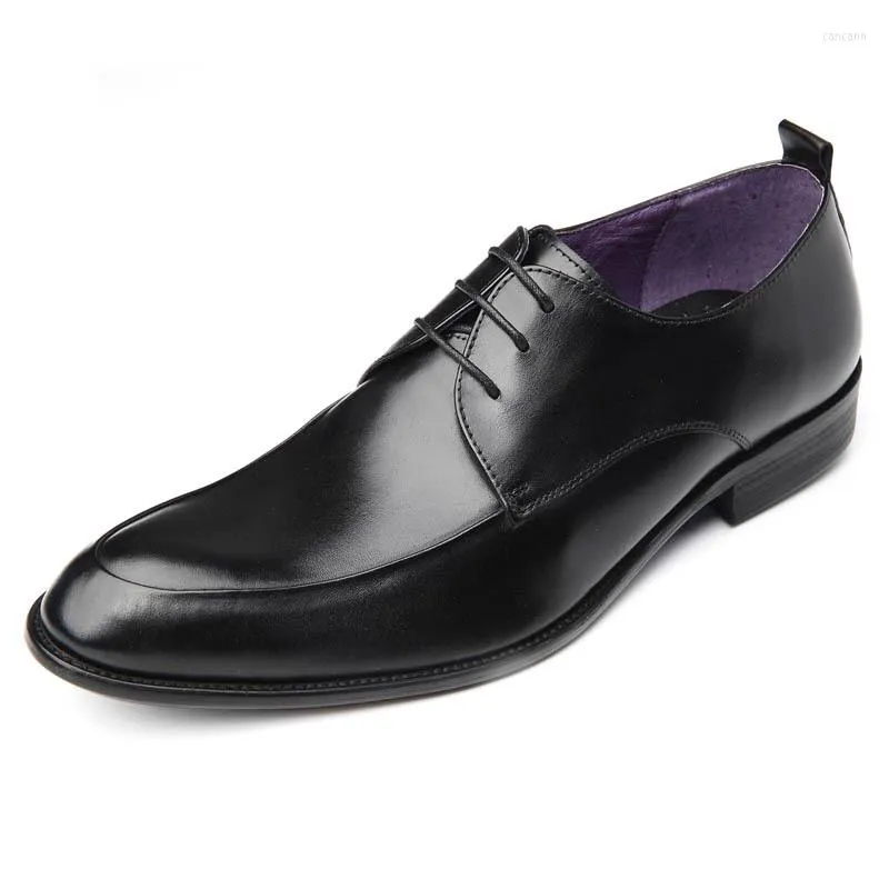 Dress Shoes Design Classic Mens Italië Echt lederen bruiloft Top Kwaliteit Zakelijke formele Zapatos Hombre puntige teen schoenen