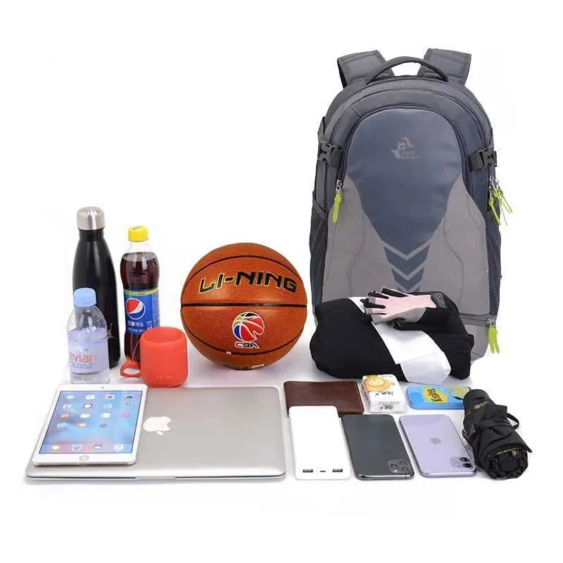 Outdoor Bags Outdoor Sports Gym Bag Basketball Backpack 35L Football Gym Fitness Bag Male Travel Leisure Student Laptop Backpack School Bags J230424