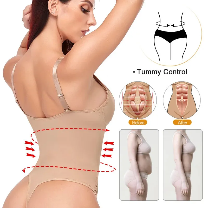 Womens Full Body Tummy Control Shapewear With Built In Bra Slim