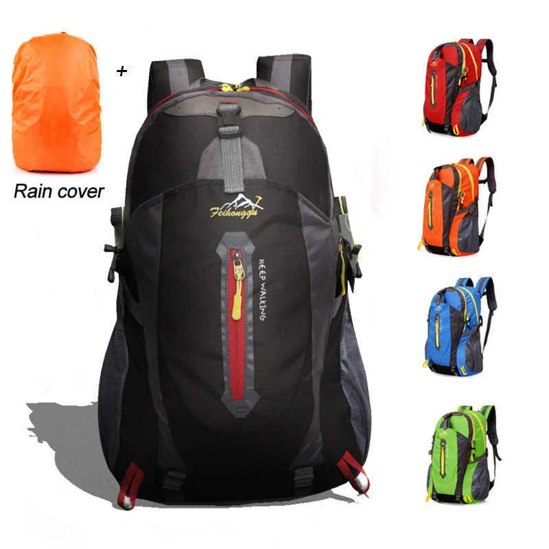 Backpackpakketten Waterdichte klimback -rugzak Rucksack 40l buiten sporttas Travel Backpack Camping Hiking Backpack Women Trekking Bag For Men W0425