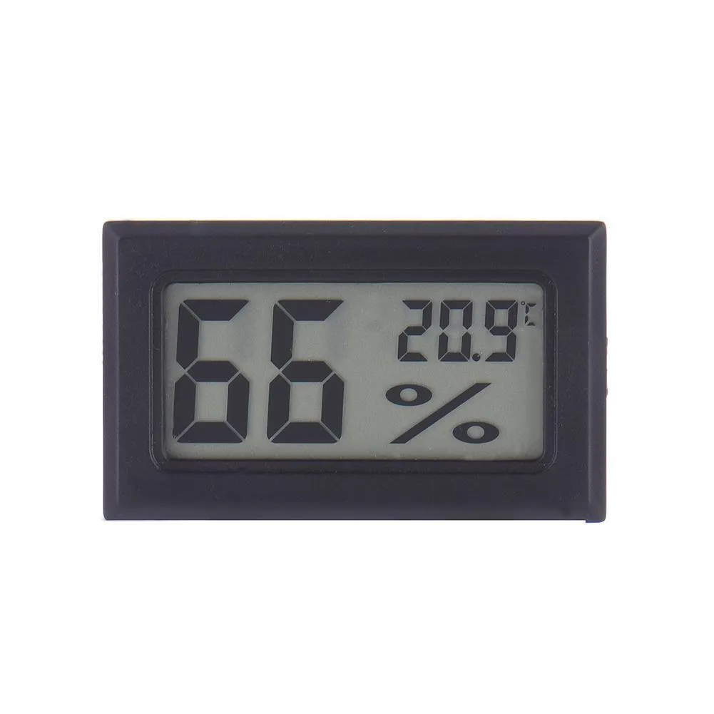 Instrumenty temperatury hurtowe 2021 Bezprzewodowy LCD cyfrowy termometr wewnętrzny higrometr mini wilgotność Czarna biała kropla dostarcza dhjim