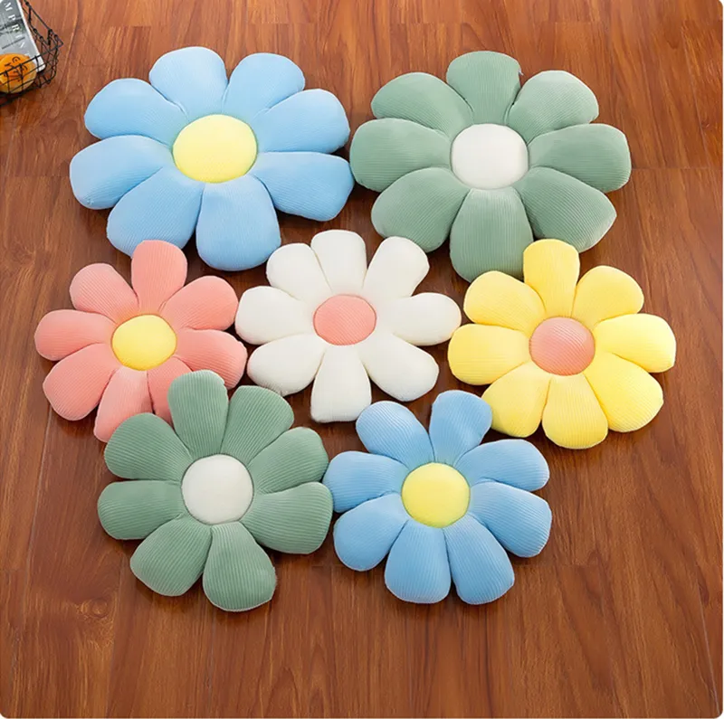 Daisy Flower Cushion Stuffed Sofa Throw Pillow Office Sedentary Chair Cushions Sunflower Tatami Floor Cushion Butt Relaxing Pad 40/55cm